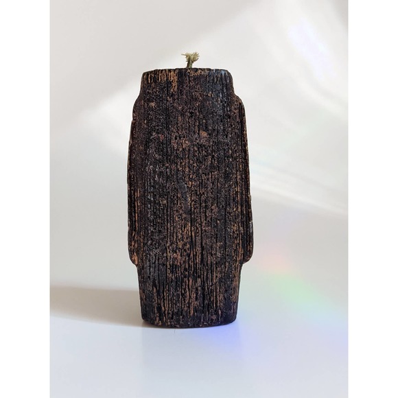 Vintage Tiki Candle, Easter Island Stone Head, Moai Statue Candle, 60's 70's - Picture 3 of 10